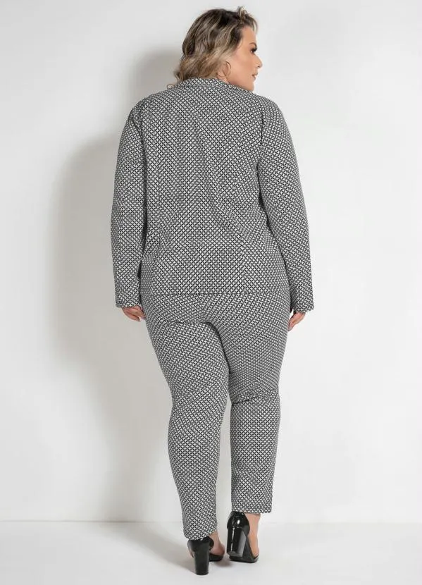 Marguerite - Blazer Xadrez Plus Size com Botões 5