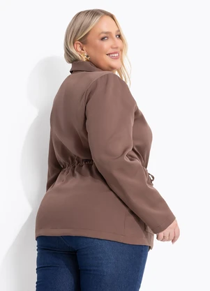 Marguerite - Casaco Marrom Estilo Parka - MARGUERITE