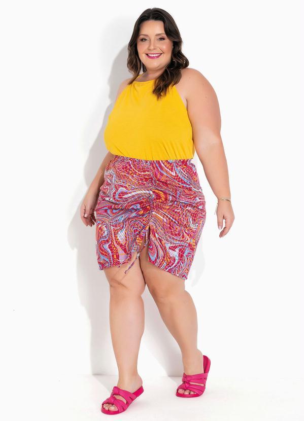 Marguerite - Blusa Amarela com Amarração nas Costas Plus Size 4