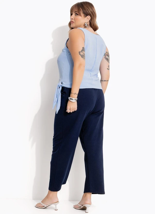 Marguerite - Blusa Azul Claro em Crepe Plano 5