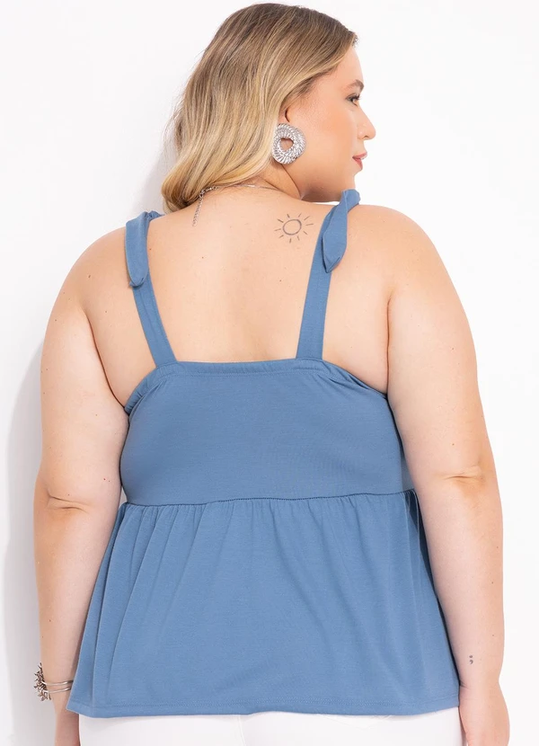 Marguerite - Blusa Azul em Poliviscose 2