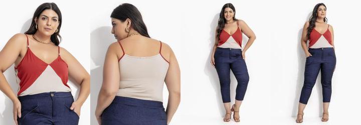 Blusa Bege em Malha de Viscose