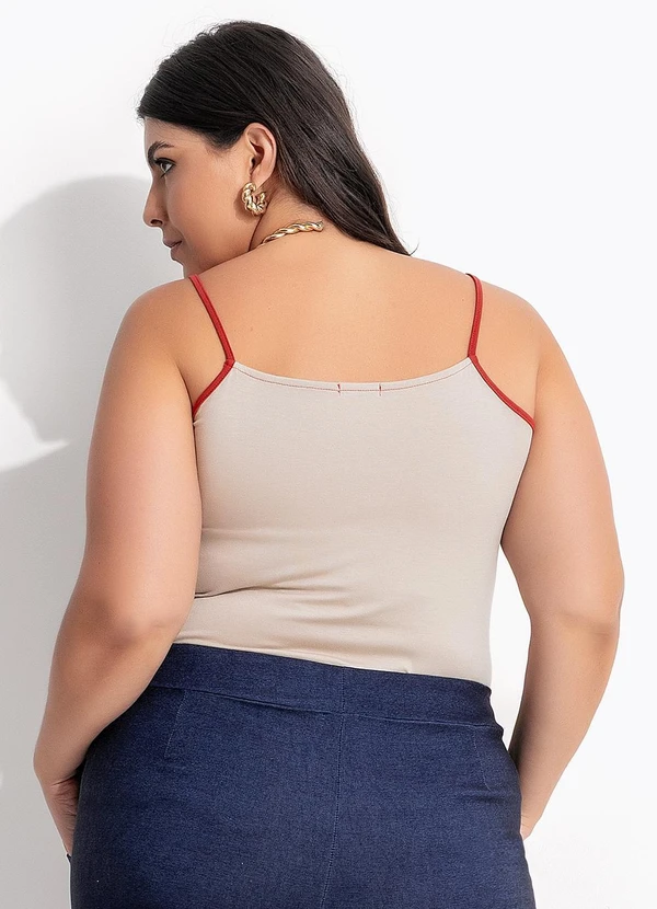 Marguerite - Blusa Bege em Malha de Viscose 2