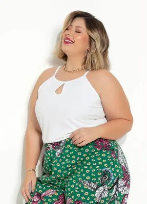 Marguerite - Blusa Branca de Alças Plus Size - MARGUERITE