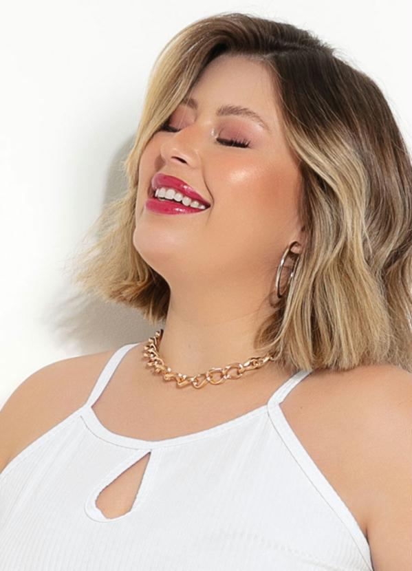 Marguerite - Blusa Branca de Alças Plus Size 3