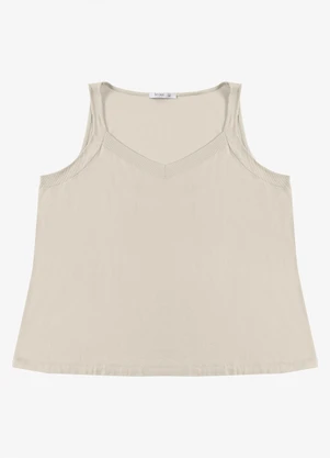 Secret Glam - Blusa de Alça Feminina Plus Size Bege - SECRET GLAM
