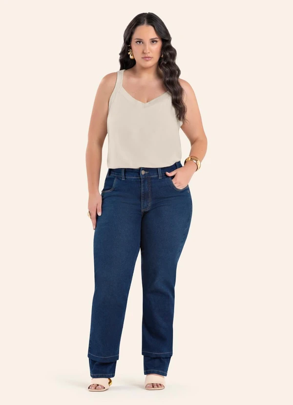 Secret Glam - Blusa de Alça Feminina Plus Size Bege