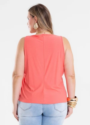 Secret Glam - Blusa de Alça Feminina Plus Size Laranja - SECRET GLAM