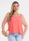 Secret Glam - Blusa de Alça Feminina Plus Size Marrom - variação: Laranja