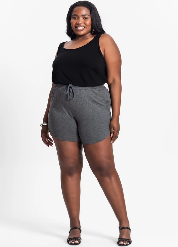 Secret Glam - Blusa de Alça Feminina Plus Size Preto 3