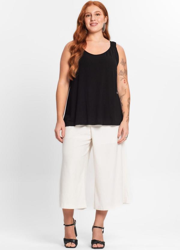 Secret Glam - Blusa de Alça Feminina Plus Size Preto 7