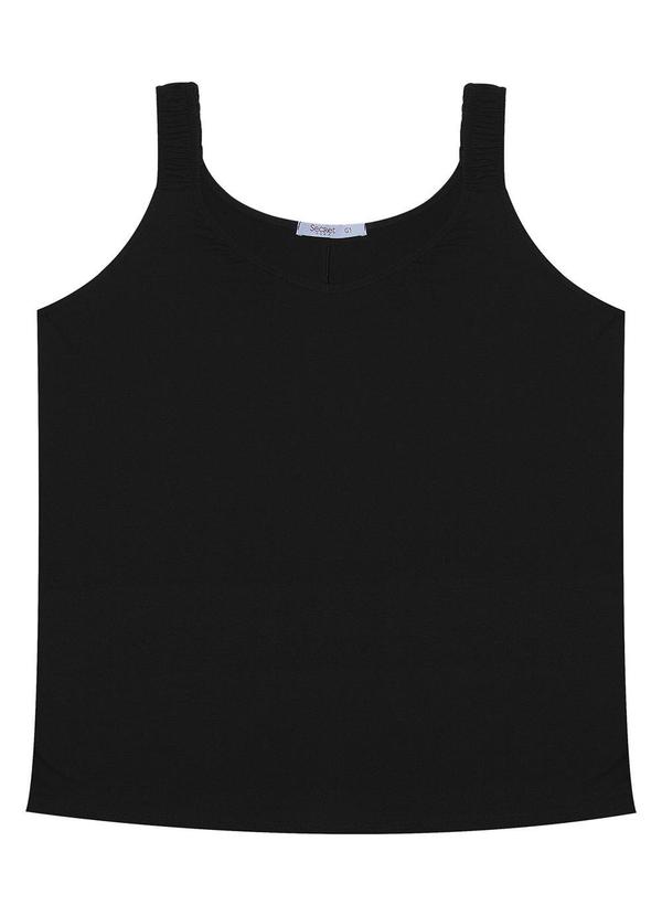 Secret Glam - Blusa de Alça Feminina Plus Size Preto 8