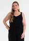 Secret Glam - Blusa de Alça Feminina Plus Size Marrom - variação: Preto