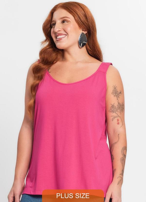 Secret Glam - Blusa de Alça Feminina Plus Size Rosa
