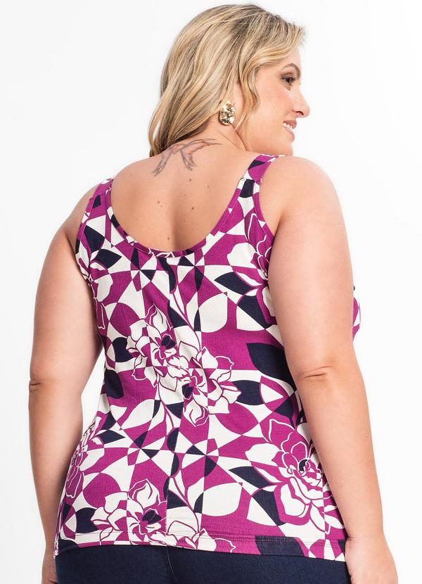 Secret Glam - Blusa de Alça Feminina Plus Size Roxo 2