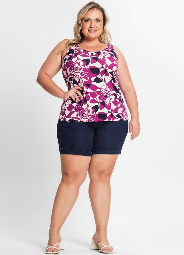 Secret Glam - Blusa de Alça Feminina Plus Size Roxo 3