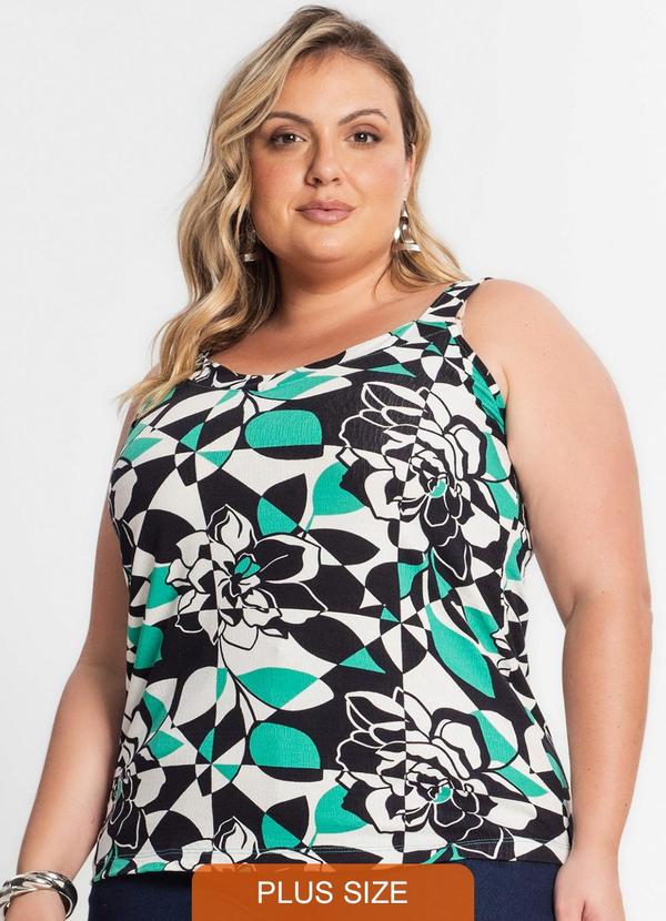 Secret Glam - Blusa de Alça Feminina Plus Size Verde