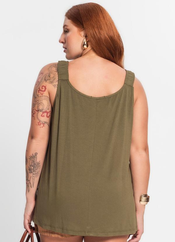 Secret Glam - Blusa de Alça Feminina Plus Size Verde 2
