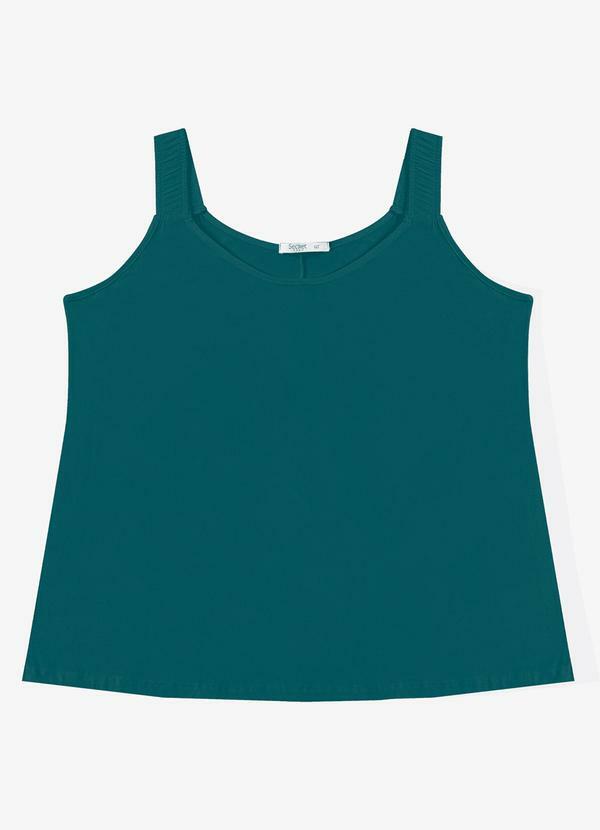 Secret Glam - Blusa de Alça Feminina Plus Size Verde
