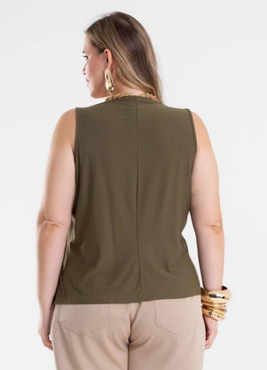 Secret Glam - Blusa de Alça Feminina Plus Size Verde - SECRET GLAM