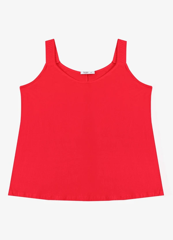 Secret Glam - Blusa de Alça Feminina Plus Size Vermelho