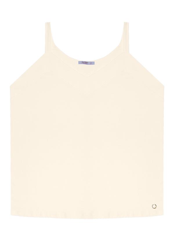 Secret Glam - Blusa de Alça Plus Size Bege 5