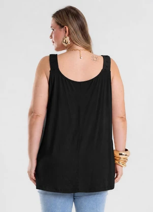 Secret Glam - Blusa de Alça Plus Size Preto - SECRET GLAM