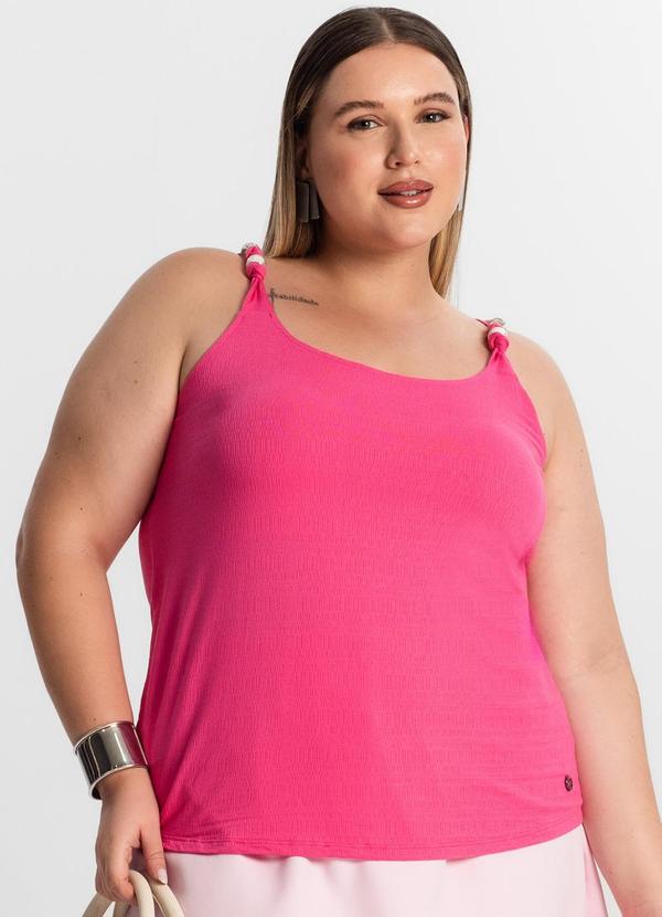 Secret Glam - Blusa de Alça Plus Size Rosa