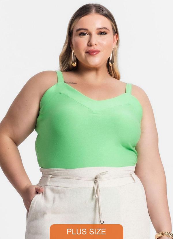 Secret Glam - Blusa de Alça Plus Size Verde
