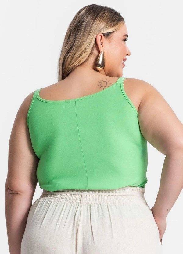 Secret Glam - Blusa de Alça Plus Size Verde 2