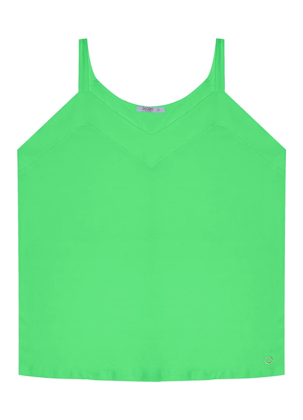 Secret Glam - Blusa de Alça Plus Size Verde 5