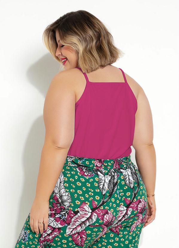 Marguerite - Blusa de Alças Pink Plus Size 4