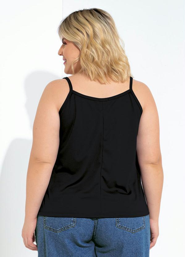 Marguerite - Blusa de Alças Tricolor com Recortes Plus Size 3