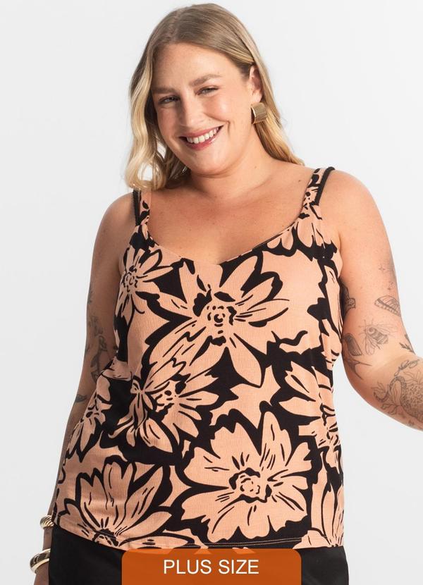 Secret Glam - Blusa Feminina de Alça Marrom