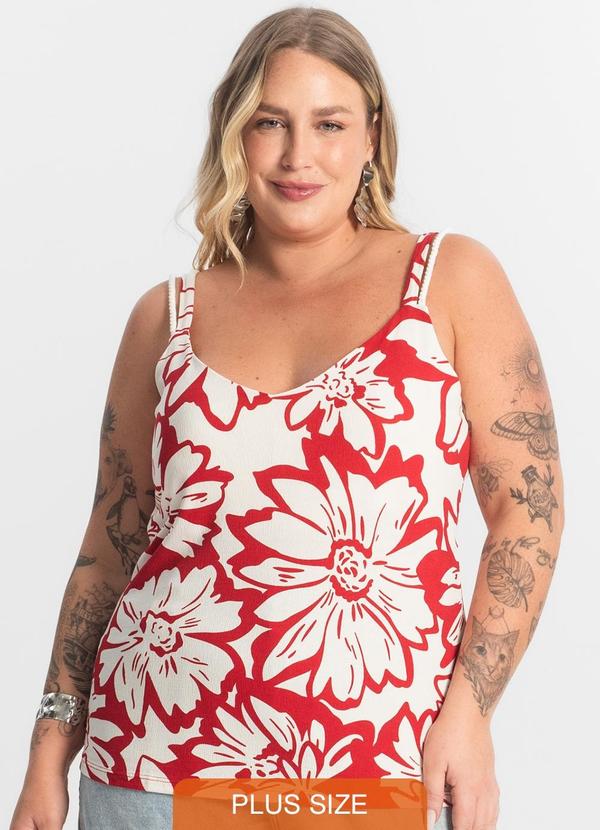 Secret Glam - Blusa Feminina de Alça Vermelho