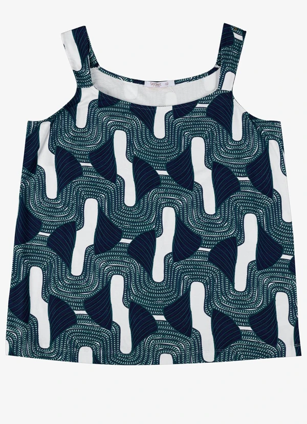 Secret Glam - Blusa Feminina Plus de Alça Azul
