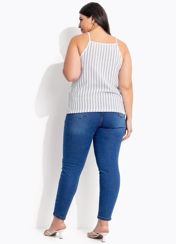 Marguerite - Blusa Listrado em Crepe Plano 8