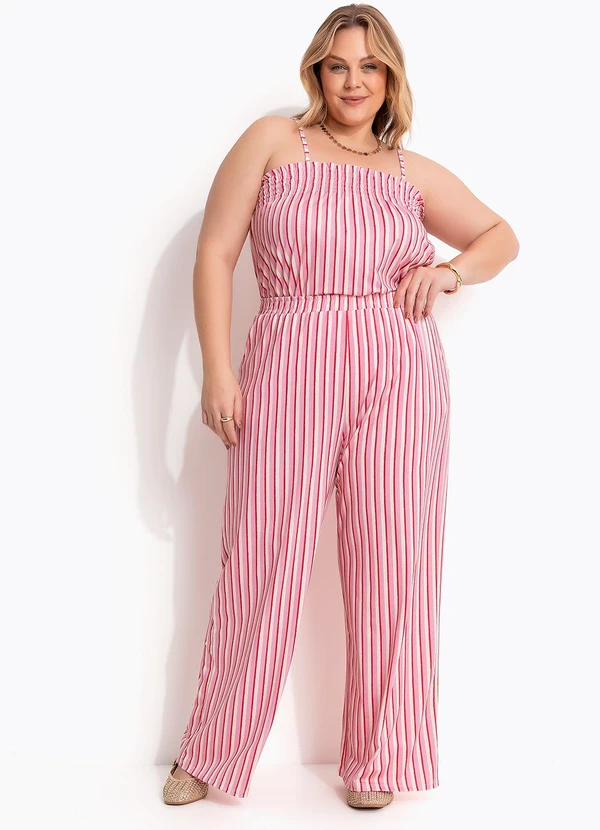 Marguerite - Blusa Listrado Rosa em Malha Fria 1