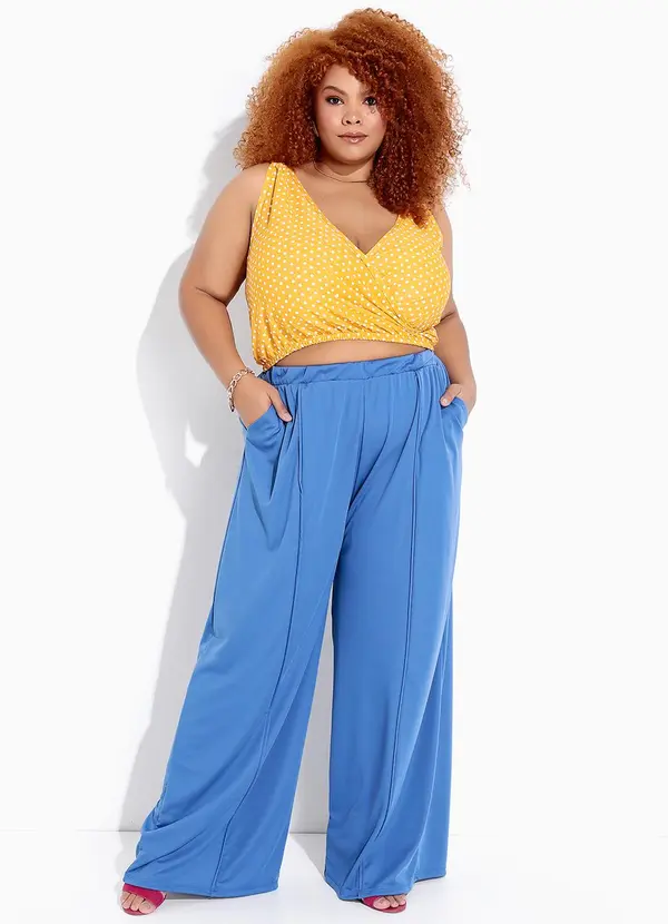 Marguerite - Blusa Poá Amarelo em Malha Crepe 3