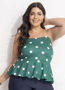 Blusa Poá Verde em Malha Texturizada