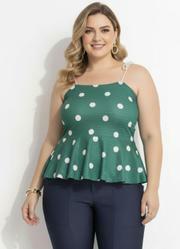 Blusa Po� Verde em Malha Texturizada