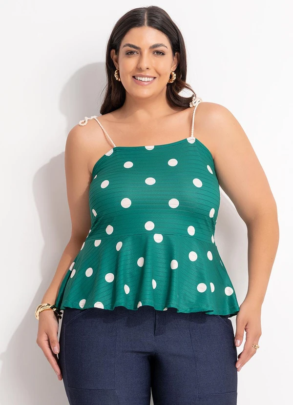 Marguerite - Blusa Poá Verde em Malha Texturizada 3