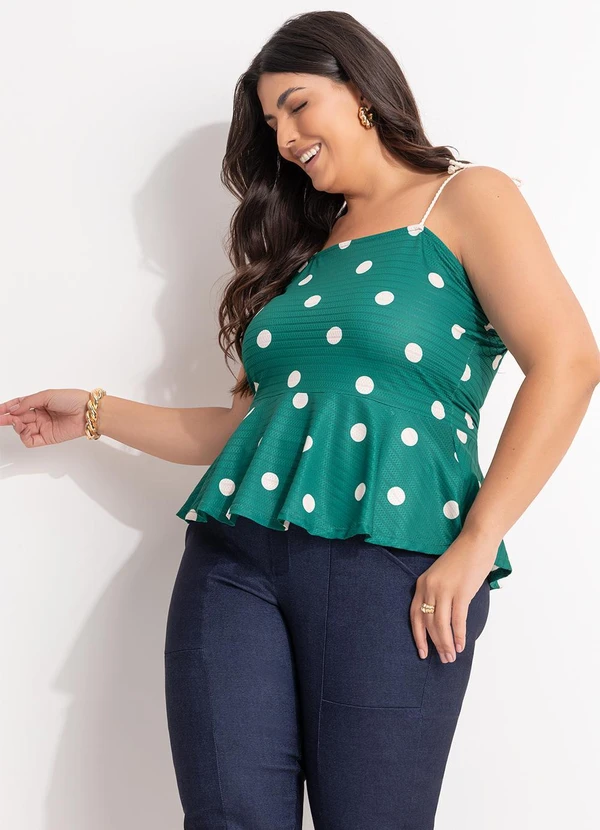 Marguerite - Blusa Poá Verde em Malha Texturizada 8