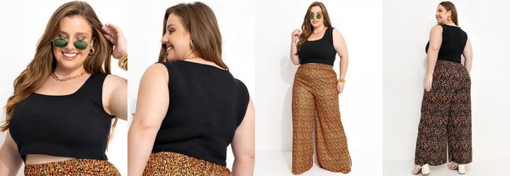 Blusa Preta em Canelado