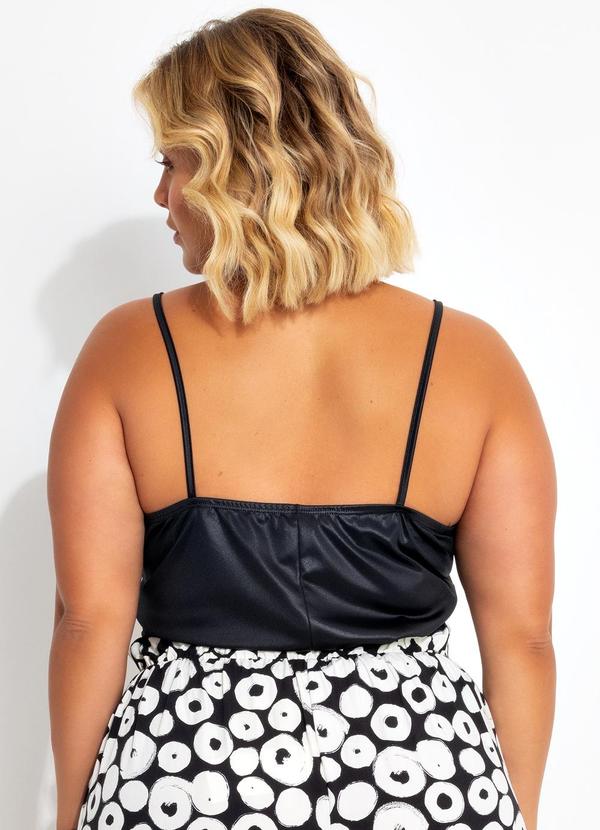 Marguerite - Blusa Preta em Cirrê com Drapeado 2