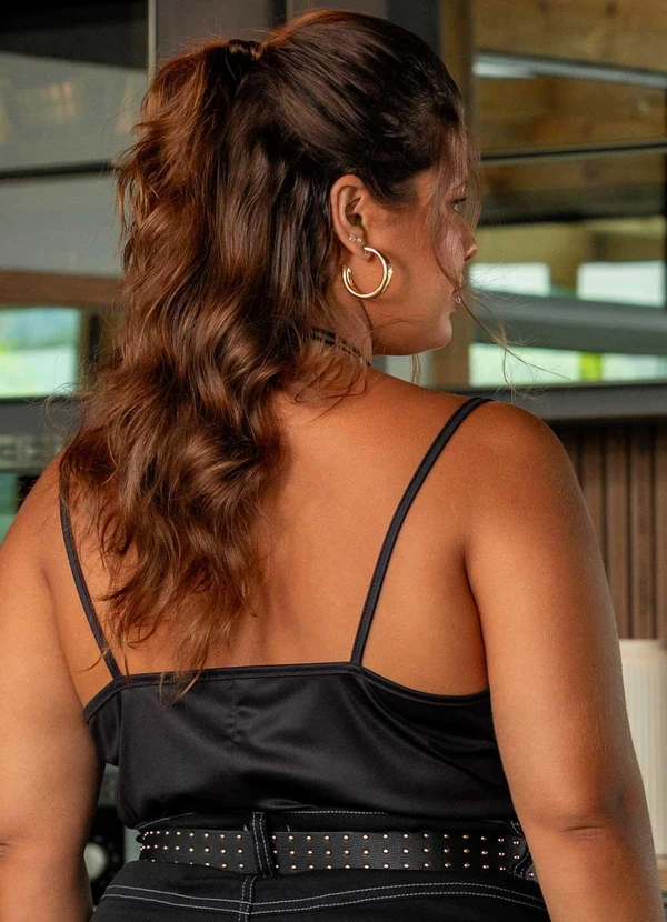 Marguerite - Blusa Preta em Cirrê 8