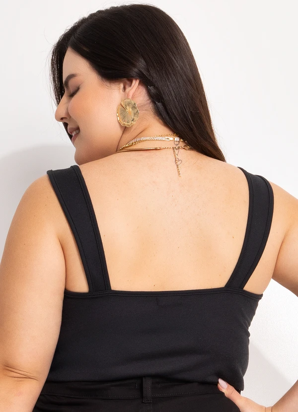 Marguerite - Blusa Preto em Moletinho 4