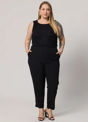 Lisamour - Blusa Regata Lisa Preta - LISAMOUR