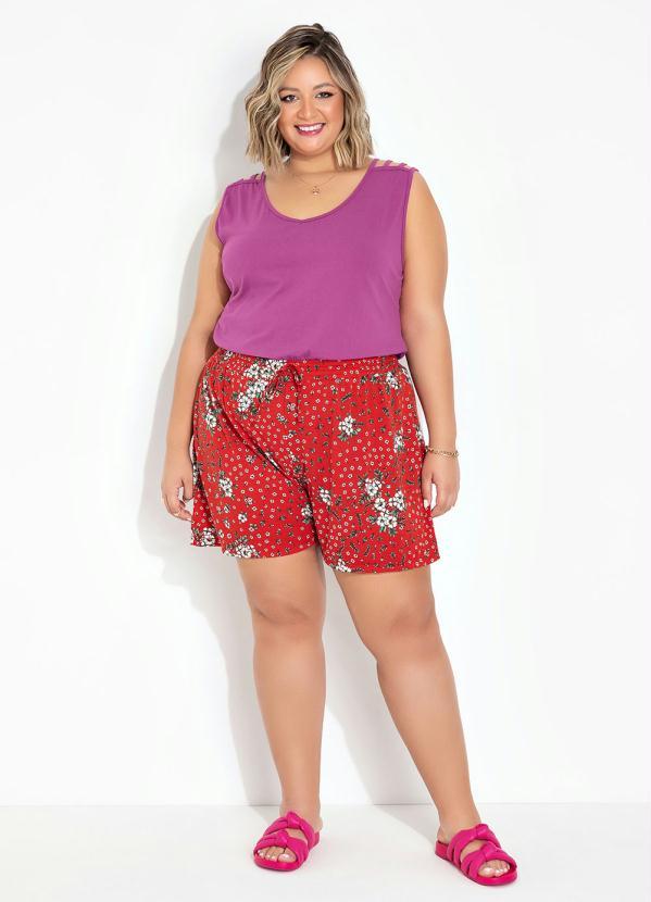 Marguerite - Blusa Rosa com Alças Triplas Plus Size 3