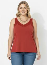 Blusa Terracota em Malha de Viscose